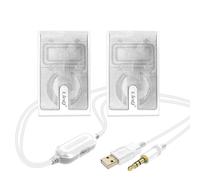 Altavoces Cable Jack 3,5mm 3W x 2 LinQ A2035 Blanco