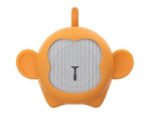 Altavoces Celly Party inalámbricos 3W amarillo con USB tipo C y diseño infantil