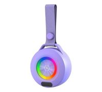 Altavoces Celly Portátiles Bluetooth 5W USB-C con iluminación y gancho violeta