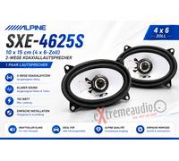 Altavoces coaxiales bidireccionales Alpine SXE-4625S 10 x 15 cm (4 x 6 pulgad...