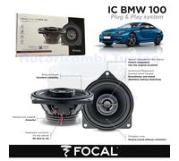 Focal Altavoz IC BMW 100 – 2 vías 10 cm – Trasero para BMW Serie 1 (E87/E81/E82)