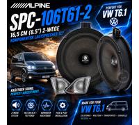 Alpine Altavoces componentes SPC-106T61 16,5 cm para Volkswagen T6.1