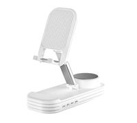 Altavoces con soporte para teléfono integrado, calidad de sonido superior, soporte ajustable para el trabajo, jugar, disfrutar y hablar de Manelord
