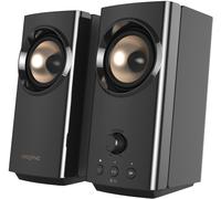 CREATIVE T60 Altavoces de Escritorio compactos 2.0 con Clear Dialog y Surround de Sound Blaster, Audio USB-C, Puertos para micrófono y Cascos, Bluetooth 5.0, para Ordenadores y portátiles