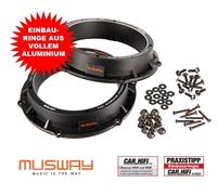 Adaptador de aros empotrados de altavoces de aluminio compatible con VW...