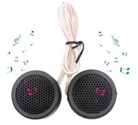 Altavoces de audio para coche, altavoces de agudos para coche, sonido estéreo claro, juego de bocinas compactas de alta salida de 500 W, 2 piezas de agudos pequeños negros para mejorar los graves y