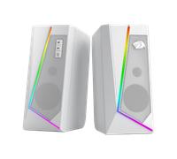 Altavoces de escritorio Redragon GS520 RGB, altavoz estéreo para PC de 2,0 canales con 6 modos LED coloridos, sonido mejorado, blanco/rosa Negro