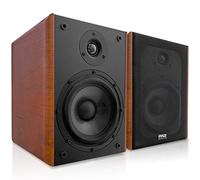 Altavoces de estantería de Madera de 5.25 Pulgadas, Potencia máxima de 200 W, Tweeter de cúpula de Seda de 1 Pulgada y bobinas de Voz de Aluminio, par, Poste de encuadernación de 5 vías Chapado en