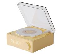 Altavoces de registro de vinilo, reproductor de grabación inalámbrico con altavoces, Smart Turntable with Alarm Clock - Vertical Record Player Speaker para uso en interiores y exteriores, perfecto