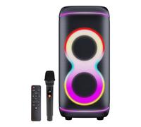 Altavoces Denver para fiestas inalámbricos y alámbricos 100 W con LED y batería