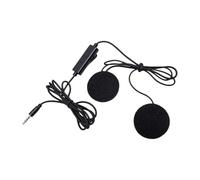 Altavoces Estéreo con Cable para Auriculares de Casco de Motocicleta para ATV UTV Diseño de Cobre Negro