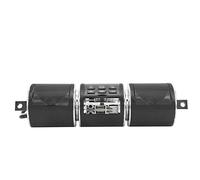 Altavoces Estéreo para Motocicleta con Altavoces Duales para Montaje en Manillar, Diseño de Aleación de Aluminio para Conducción y Uso en Exteriores (Black)