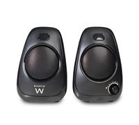 Ewent Altavoces 2.0 con alimentación USB y Control de Volumen Integrado | Potencia 10 W | Conexión Jack 3,5 mm | Altavoces compactos para PC, Laptop, Smartphone y Tablet | EW3527
