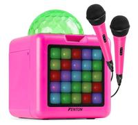 Altavoces Fenton Karaoke Bluetooth 15W con 2 micrófonos y luces LED