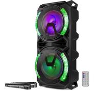 Altavoces Fenton Karaoke Bluetooth 900W con control remoto y LEDs RGB