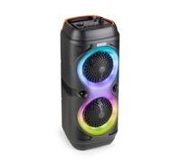 Fenton Track210 Altavoz Bluetooth portátil 100W con batería, Color Negro | Hasta 8 horas de autonomía, USB y microSD, radio FM, función Stereo Pairing, asa de transporte
