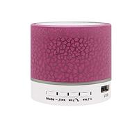 Altavoces Fuertes Tarjeta de Audio Mini Subwoofer de pequeño Inalámbrico Led Ligh Tocadiscos Altavoces (Pink, One Size)