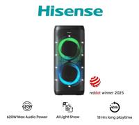 Altavoces Hisense Party Thunder inalámbricos 620W con bluetooth 5.4 y LED