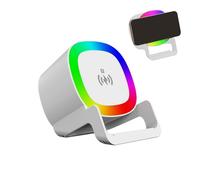 Altavoces Inalámbricos para el Hogar,Reproductor de Música con Base de Carga Inalámbrica - Altavoz de Mesa para el Hogar,Para Casa Viaje Salón Estudio Oficina Viajeros Cocina Dormitorio Mesita de Noch