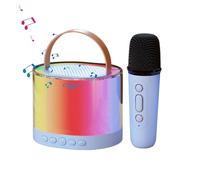 Altavoces Karaoke con 2 micrófonos, máquina de Karaoke | Conjunto de Altavoces de micrófono Compacto de Karaoke - Equipo de Karaoke para niños Multiusos