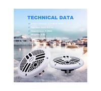 Altavoces Marinos Impermeables de 2 Piezas,Bidireccionales,para Exteriores, para Barcos,Spas,Piscinas,Vehículos Todoterreno,Carritos de , Yates,