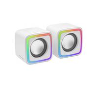 Mars gaming altavoces gaming 2.0 mscubew rgb dsp 8w blancos