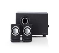 Nedis Altavoces para PC 2.1 USB con subwoofer 33 W 3,5 mm ABS/Madera Negro
