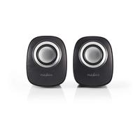 Altavoces Nedis CSPR10020BK Negro y Plata con diseño elegante y sonido claro