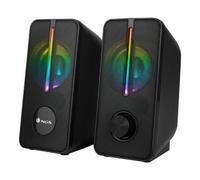 NGS GSX-150 - Altavoces de Gaming con Iluminación LED RGB, 12 W y Conexión USB, Color Negro