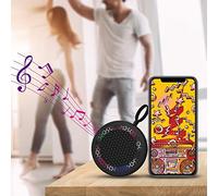 Altavoces Niños Altavoz inalámbrico con Exterior Incorporado para la Familia Micrófono portátil Adecuado Llamada de Altavoz portátil Uso de Bluetooth Altavoz de Playa Altavoces (Black, One Size)