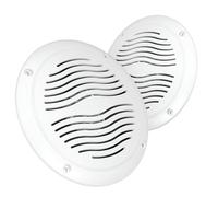 Altavoces para exteriores resistentes al agua de 12,7 cm, cono doble, potencia máxima de 25 W, compatible con vehículos marinos y caravanas, blanco