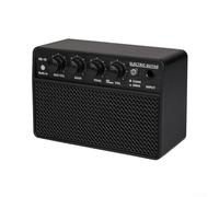Altavoces para guitarra de plástico y metal, robusto, color negro | Funciona con batería, inalámbrico, ideal para viajes, diseño compacto, acabado negro