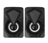 Altavoces para ordenador con luces RGB de colores, alimentación USB, sonido estéreo con altavoz magnético de rango medio mejorado, entrada