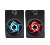 Altavoces para ordenador con luces RGB de colores, sonido estéreo de alta fidelidad, audio nítido mejorado, tamaño mini, alimentación USB, plug