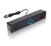 Altavoces para Ordenador, Barra de Sonido Hi Fi, Altavoces con Cable Alimentados por USB De Entrada de 3,5 Mm con Control de Volumen, Altavoces para Juegos de Ordenador