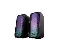 CoolBox DeepGaming R205 - Altavoces Ordenador Gaming 2.0, 6W RMS, 6 Modos de Iluminación RGB, Entrada Jack 3.5mm y Bluetooth 5.0. Altavoz pc sobremesa y Smartphone. Negro