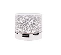 Altavoces Pequeños Tooth Tarjeta de Audio Mini Subwoofer de pequeño Inalámbrico Led Ligh Altavoces Torre Tooth (White, One Size)
