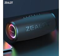 ZEALOT-S49PRO Altavoz Bluetooth portátil 20W IPX6 impermeable potente caja de sonido bajo Boost doble emparejamiento altavoz inalámbrico verdadero Negro