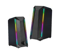 Altavoces RGB para ordenador,Altavoces RGB para PC - 2 altavoces para ordenador con alimentación USB - Altavoces de monitor con control de volumen ajustable con sonido mejorado para una experiencia de