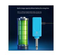 Altavoces Sonido Instrumentos Bajo Teclas Guitarra Eléctrica Electrónica Tubo de Soplo Saxofón Transceptor de Audio Inalámbrico, Negro