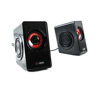 MARSGAMING MS1, altavoces 10W, subwoofer, Jack 3.5mm, Pc/Mac/smartphone/tablet, Negro/Rojo