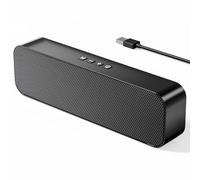 Altavoces USB para computadora, altavoces de computadora para escritorio, sonido estéreo y graves mejorados con entrada auxiliar de 3.5 mm, puerto de tarjeta TF, altavoz Bluetooth, altavoces