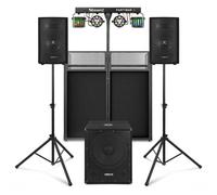 Altavoces Vonyx pack DJ 2.1 Bluetooth 800 W con cabina e iluminación