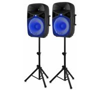 Altavoces Vonyx VPS152A 500W RMS Bluetooth USB SD Micrófono Trípodes
