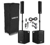 Altavoces Vonyx VX1050BT 1150W RMS Bluetooth USB/SD Micrófono Trolley