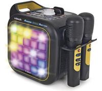 VTech - Karaoke Light Party Duo Golden Edition, Altavoz Potente, Karaoke Portátil con Bluetooth, 40W, Incluye 2 micrófonos inalámbricos, función Quitar Voz, Panel táctil, asa integrada, Versión ESP