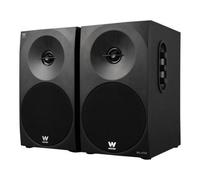 Woxter Dynamic Line 410 - Altavoces estéreo 2.0 Autoamplificados con 150W de potencia, Madera, Woofer de 4 pulgadas, 2 Tweeter, 3.5 mm, RCA, Control volumen, agudos, graves, Negro