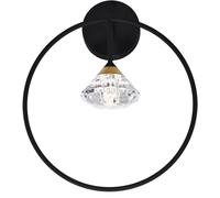 Altavola Design Tiffany lámpara de pared 1x3 W negro-transparente-oro LA059/W_black