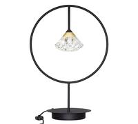 Altavola Design Tiffany lámpara de sobremesa 1x3 W negro-transparente-oro LA059/T_black