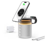 Altavoz Bluetooth 3 en 1 con luz Nocturna y Cargador inalámbrico, Compatible con iPhone 17/16/15/14/13/12 Pro MAX, Apple Watch y Auriculares con Carga inalámbrica, Viene con un Adaptador de 33W